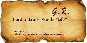 Gestettner Renátó névjegykártya