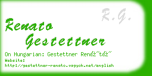 renato gestettner business card